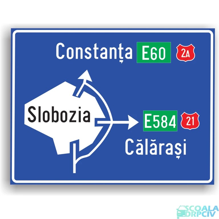 Presemnalizarea traseului de evitare a localitatii